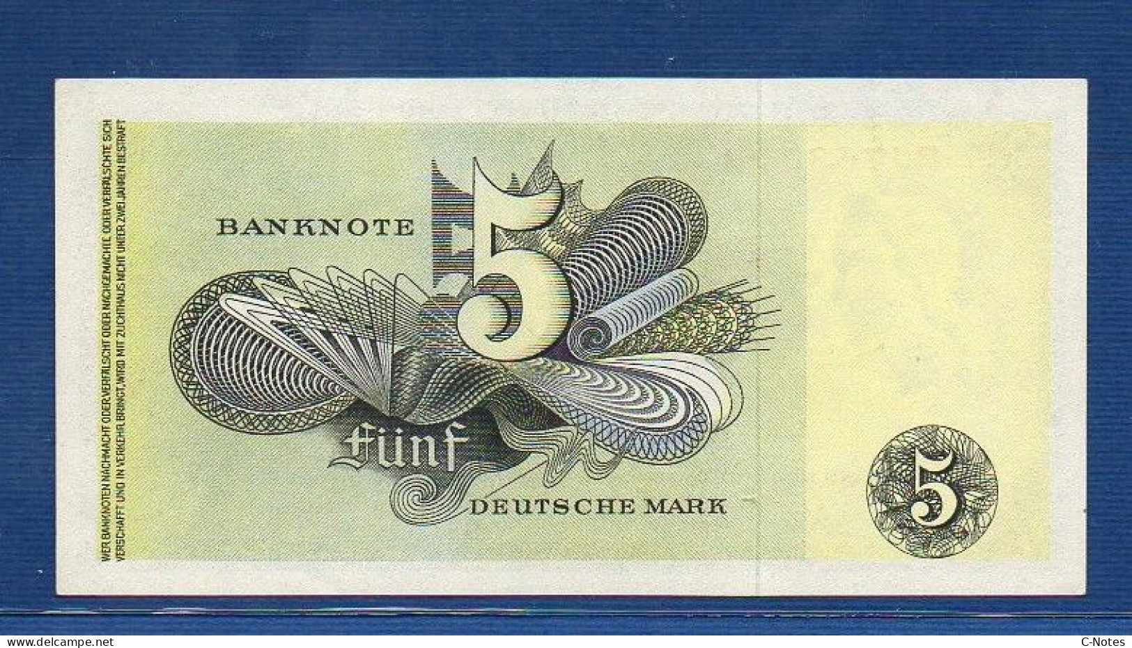 FEDERAL REPUBLIC OF GERMANY - P.13i – 5 Deutsche Mark 1948 UNC, S/n BJ763898 - 5 Deutsche Mark