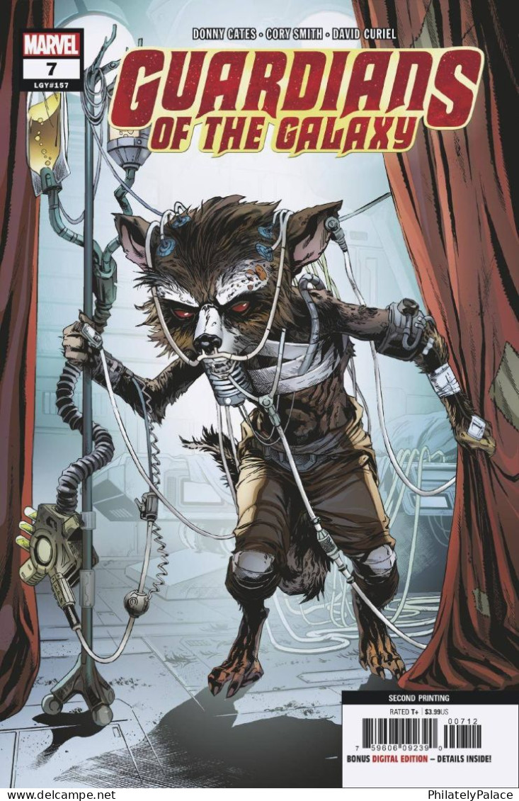 GUARDIANS OF THE GALAXY #7 (2019) 2ND PRINTING  ROCKET RACOON SMITH VARIANT COVER MARVEL COMICS - Andere & Zonder Classificatie