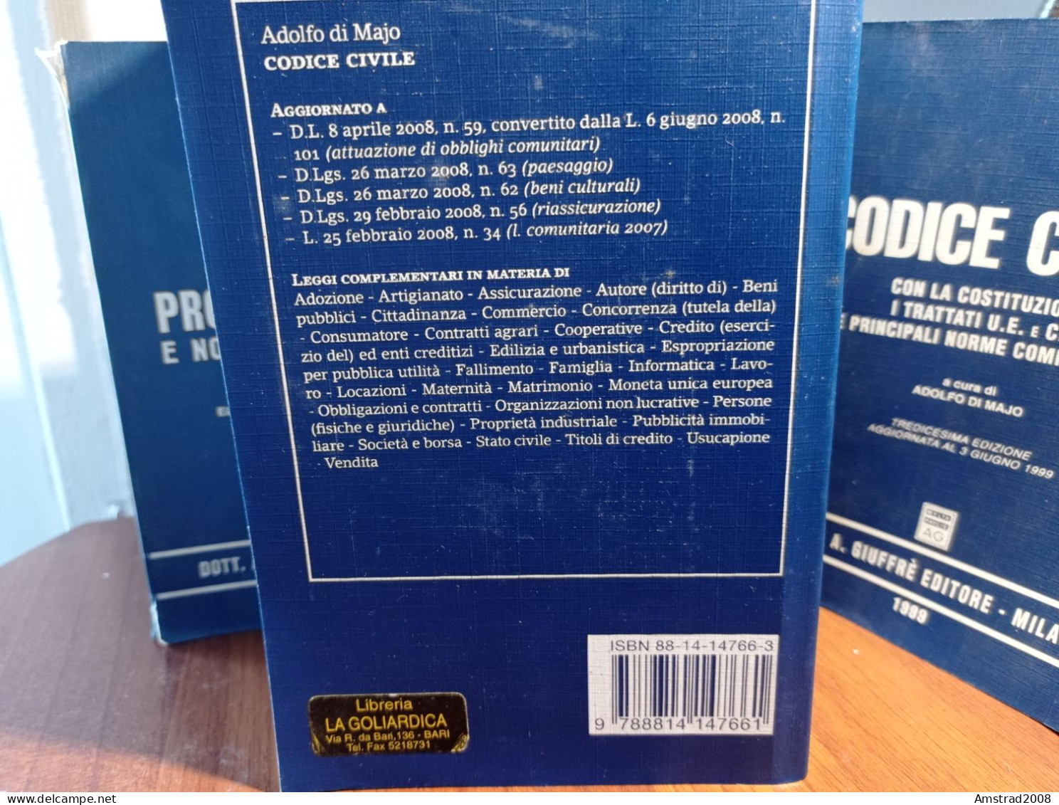 CODICE CIVILE + CODICE DI PROCEDURA CIVILE + CODICE CIVILE CON LA COSTITUZIONE - 3 LIBRI DI DIRITTO CIVILE