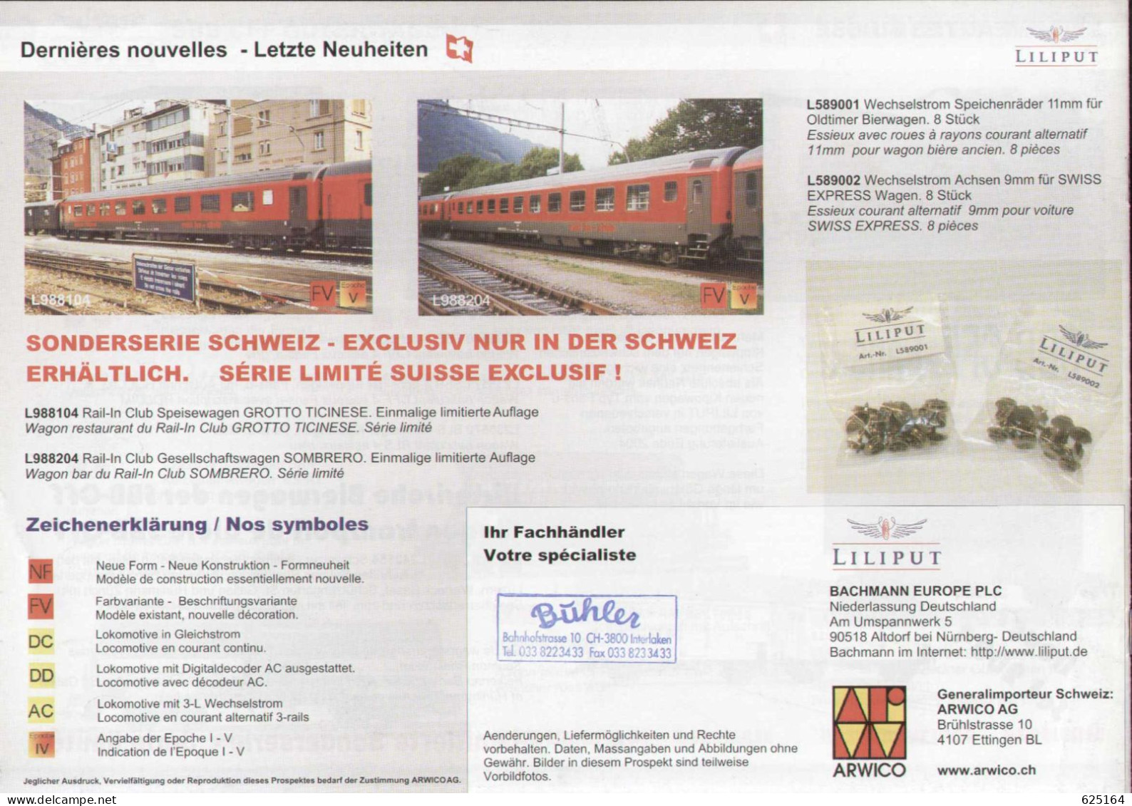 Catalogue LILIPUT 2004 Neuheiten Schweiz Nouveautés Suisse HO 1:87  - En Allemand Et Français - Français