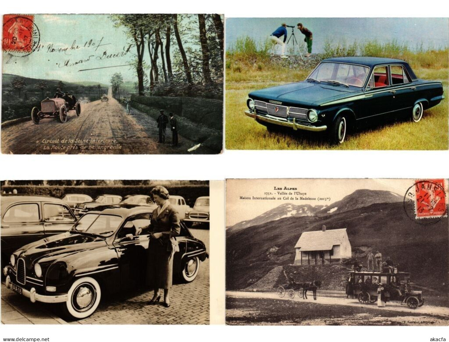 CARS, BUSES, AUTOMOBILES, 35 Old Postcards Mostly Pre-1950 (L6209) - Sammlungen & Sammellose