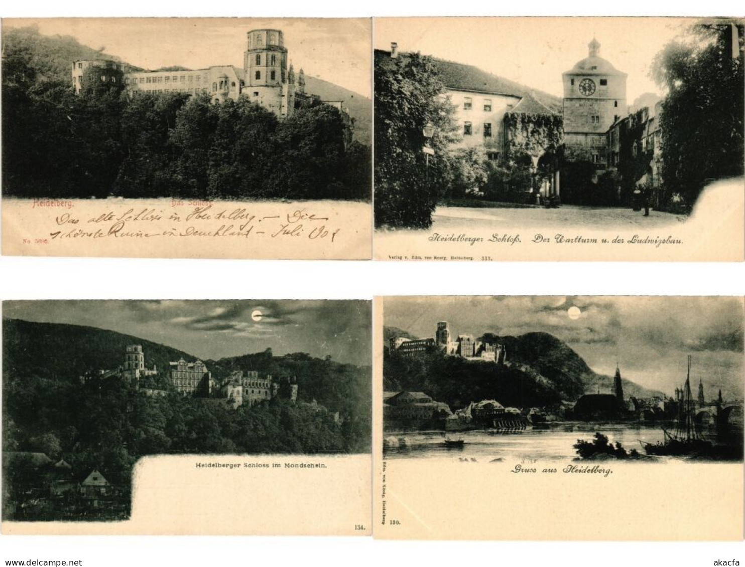 HEIDELBERG Germany 51 Vintage Postcards Mostly pre-1920 (L6575)