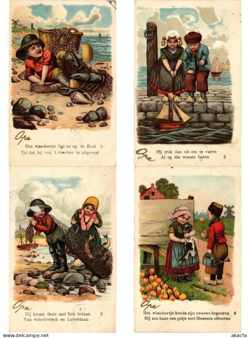 DUTCH FOLKLORE, 73 Mostly Artist Signed Vintage Postcards pre-1940 (L6210)