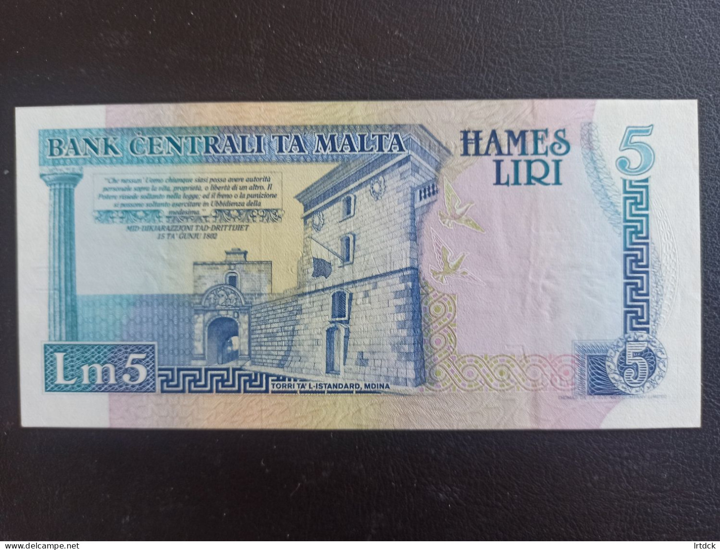 Malte  5 Liri (pound) 1989 Ttb+ - Malta