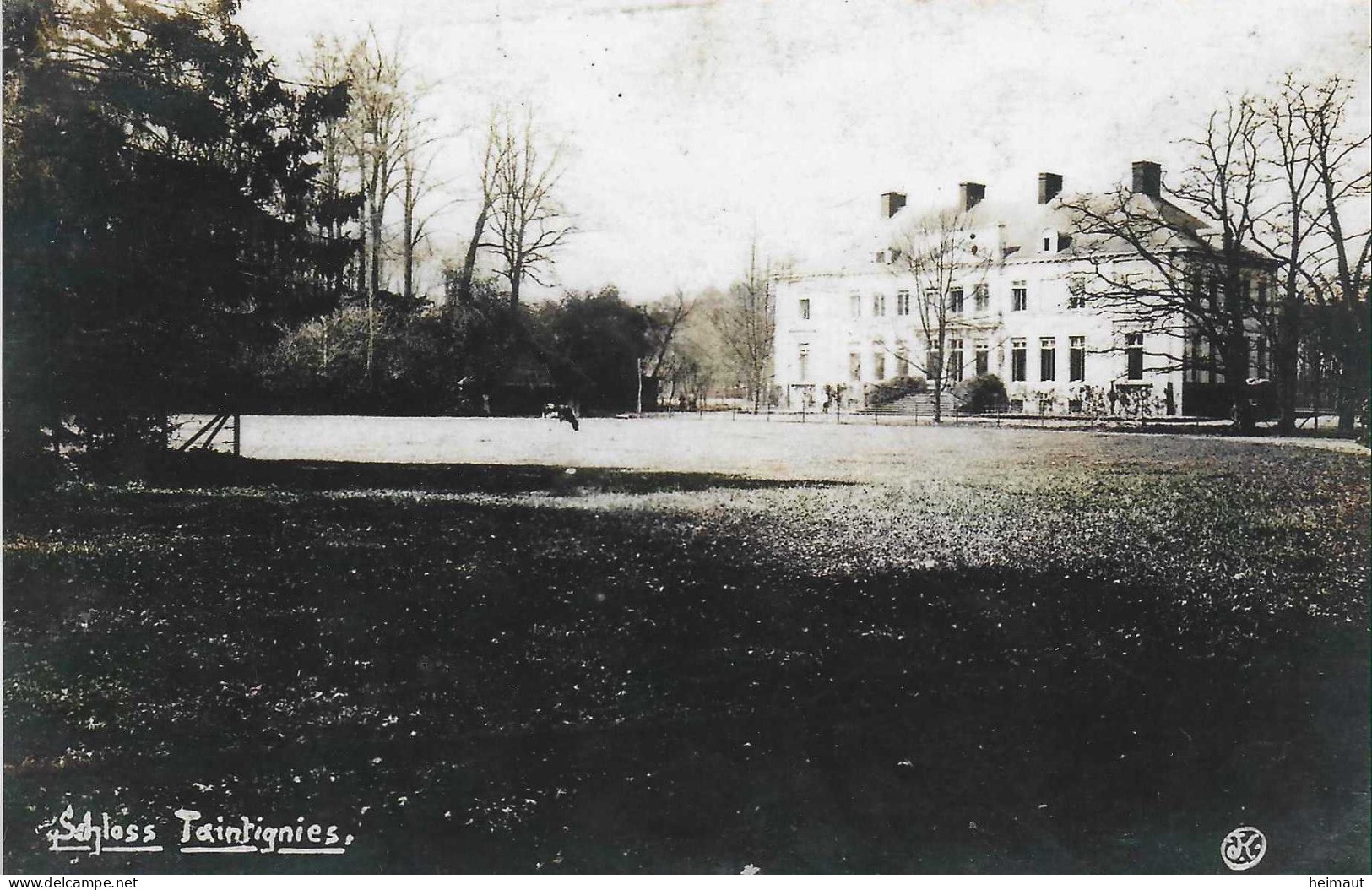 PHOTO D'une Ancienne Carte Allemande WW1 - Schloss Taintignies - Rumes