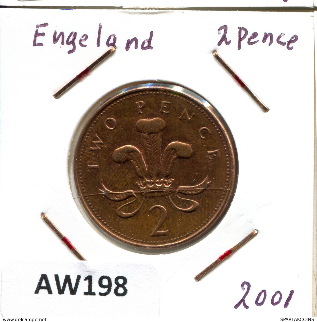 2 PENCE 2001 UK GBAN BRETAÑA GREAT BRITAIN Moneda #AW198.E - 2 Pence & 2 New Pence