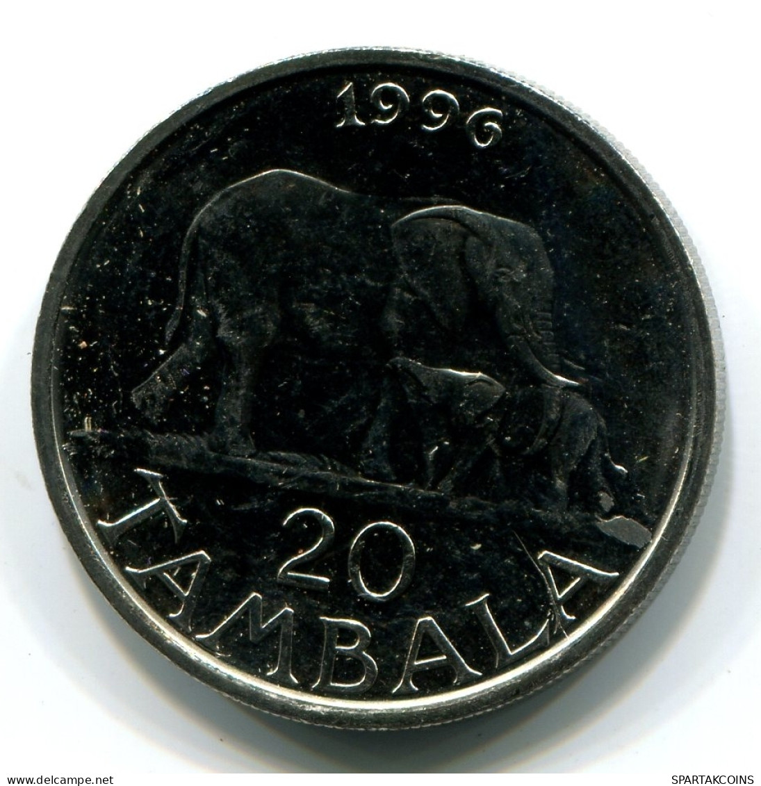 20 TAMBALA 1996 MALAWI UNC Moneda Elephants #W11025.E - Malawi