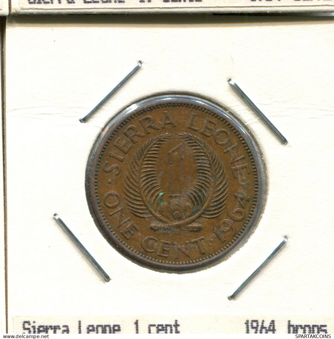 1 CENT 1964 SIERRA LEONE Pièce #AS385.F - Sierra Leone