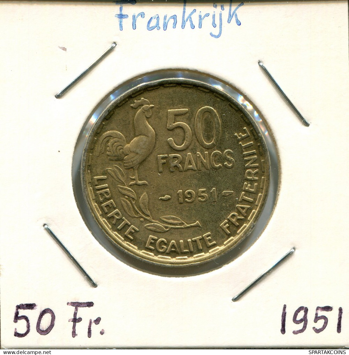 50 FRANCS 1951 FRANCE French Coin #AM444 - 50 Francs