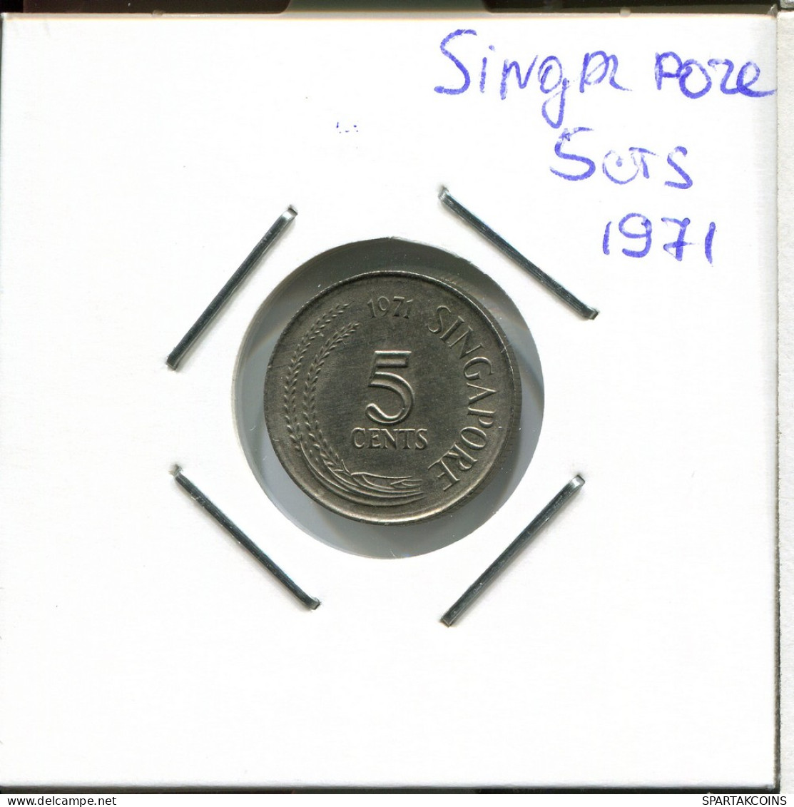 5 CENTS 1977 SINGAPUR SINGAPORE Münze #AR817.D - Singapore