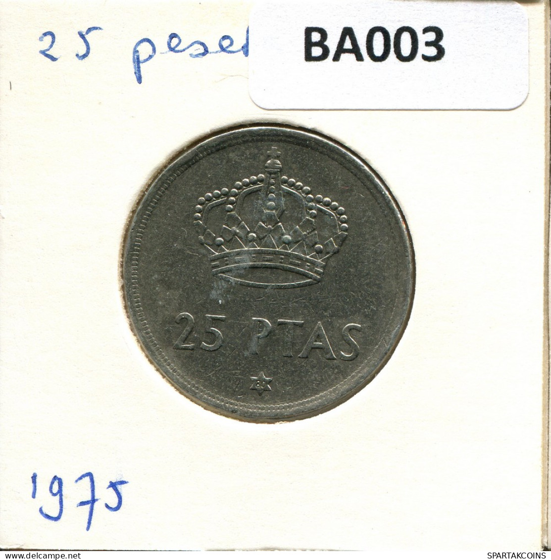 25 PESETAS 1975 SPANIEN SPAIN Münze #BA003.D - 25 Pesetas