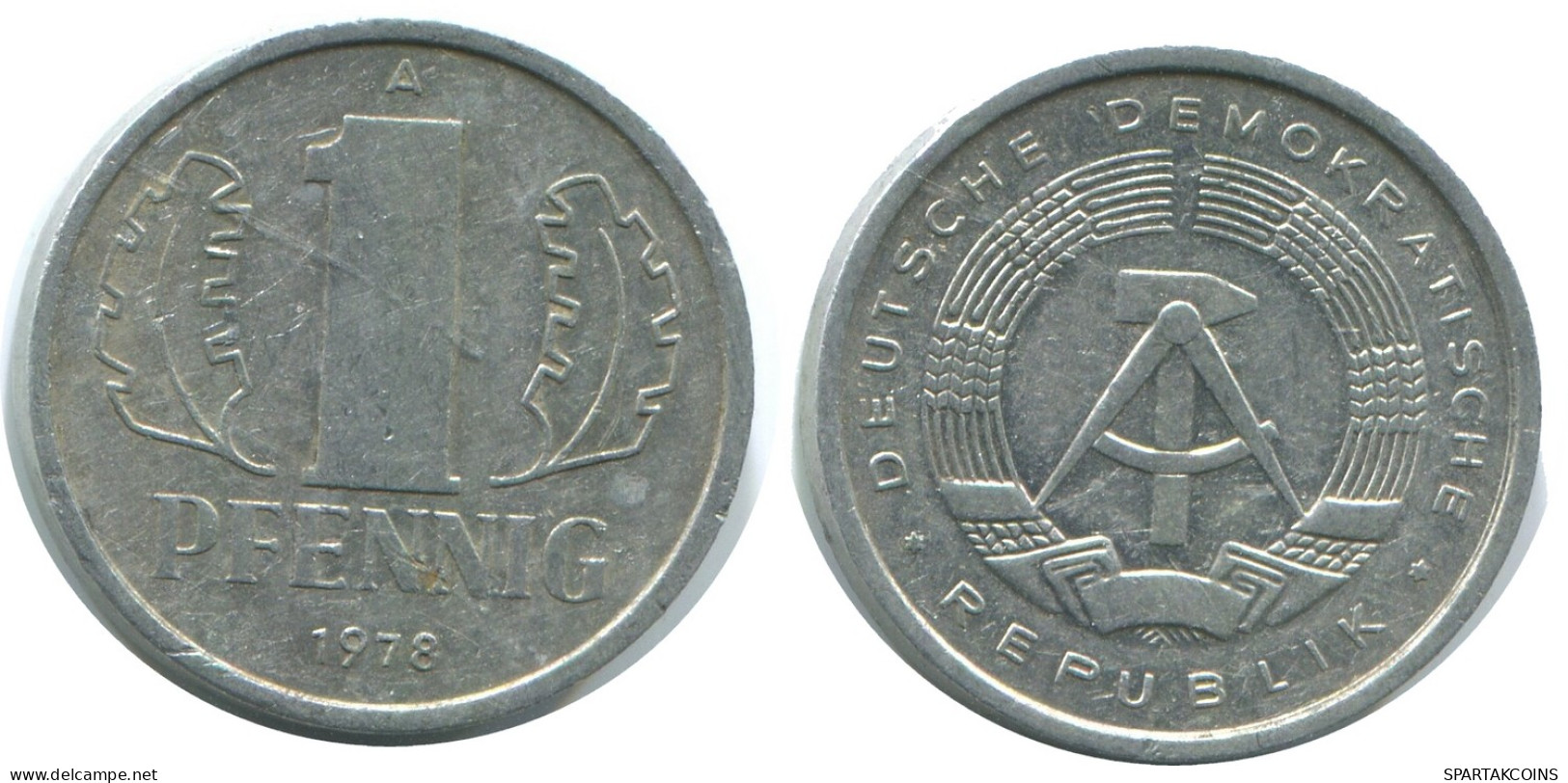 1 PFENNIG 1978 A DDR EAST DEUTSCHLAND Münze GERMANY #AE060.D - 1 Pfennig