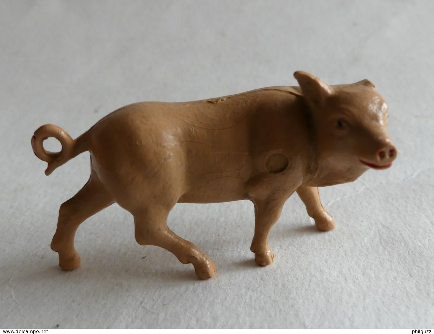 FIGURINE Marque Inconnue  - ANIMAUX ANIMAL DE LA FERME - COCHON DEBOUT (3) Pas Clairet Starlux - Cochons