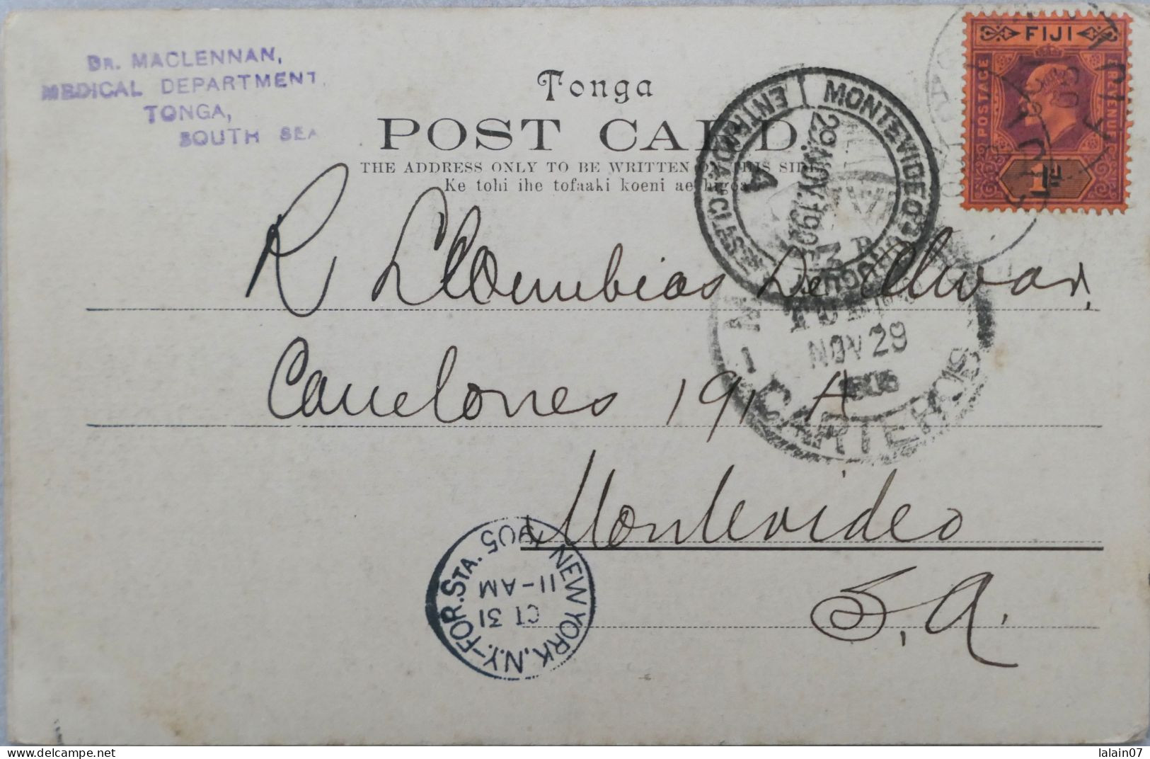 C. P. A. : TONGA : Fogoloa Premises, Nukualofa, Tonga Tabu, Stamp In 1905 - Tonga