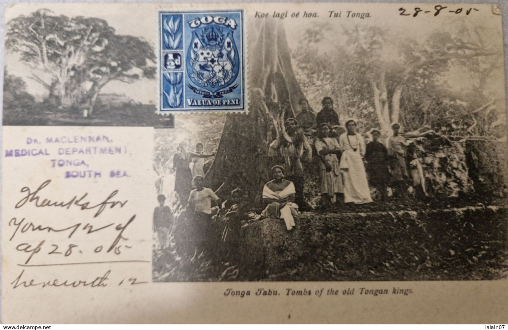 C. P. A. : TONGA : Koe Lagi Oé Hoa, Tui Tonga, Tonga Tabu, Tombs Of The Old Tonga Kings,  Stamp In 1905 - Tonga
