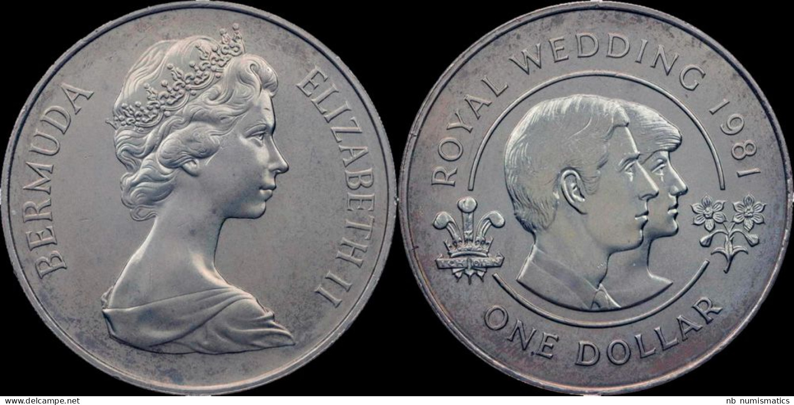 Bermuda 1 Dollar 1981- Royal Wedding 1981 - Bermudes