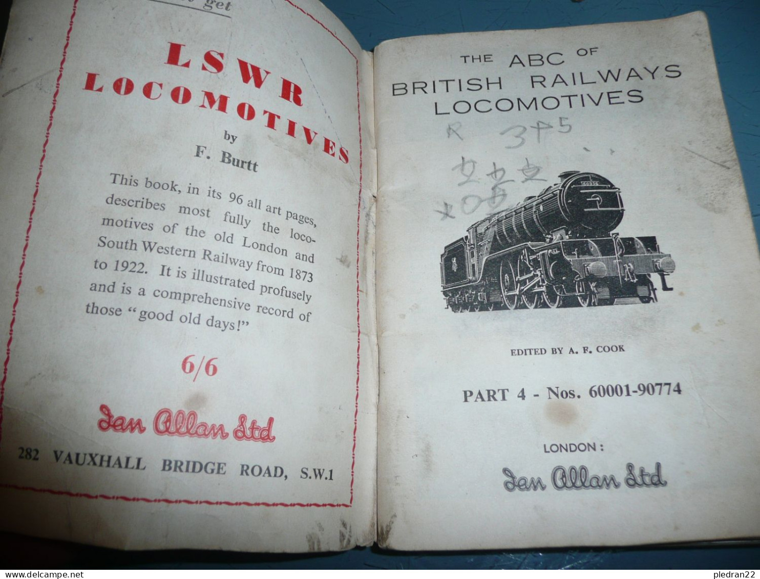 CHEMINS DE FER TRAIN BRITISH RAILWAYS LOCOMOTIVES STEAM A VAPEUR IAN ALLAN ABC N° 4 N° 60001-90774 ANNEES 1940 1950 - Other & Unclassified