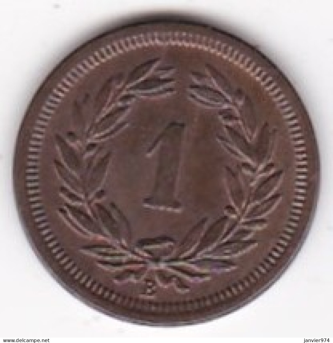 Suisse . 1 Rappen 1876 B, En Bronze, KM# 3, SUP/AU - 1 Rappen