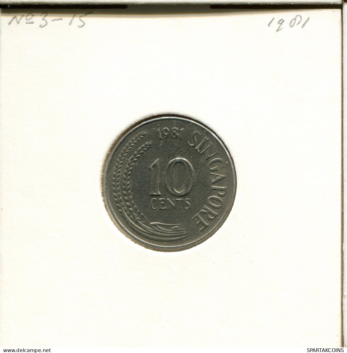 10 CENTS 1981 SINGAPUR SINGAPORE Moneda #AR470.E - Singapur