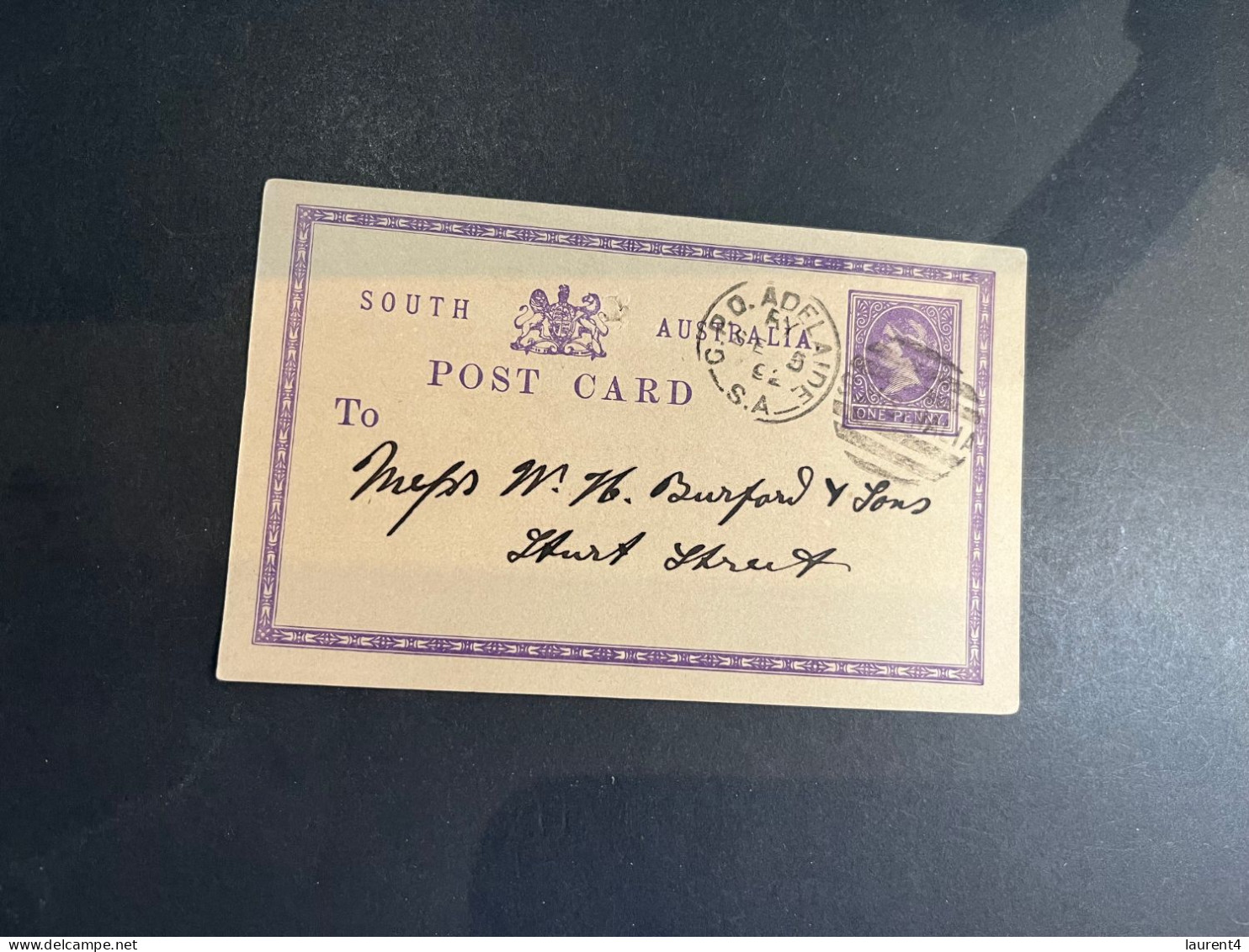 (3 Q 41) Australia - VERY OLD - Posted In 1892 - South Australia  (posted From Adelaide) - Other & Unclassified