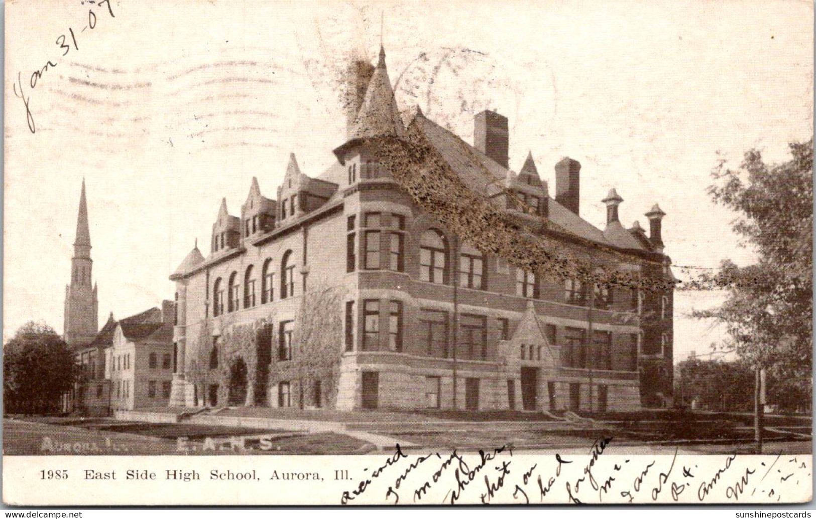 Illinois Aurora East Side High School 1907 - Aurora (Ilinois)