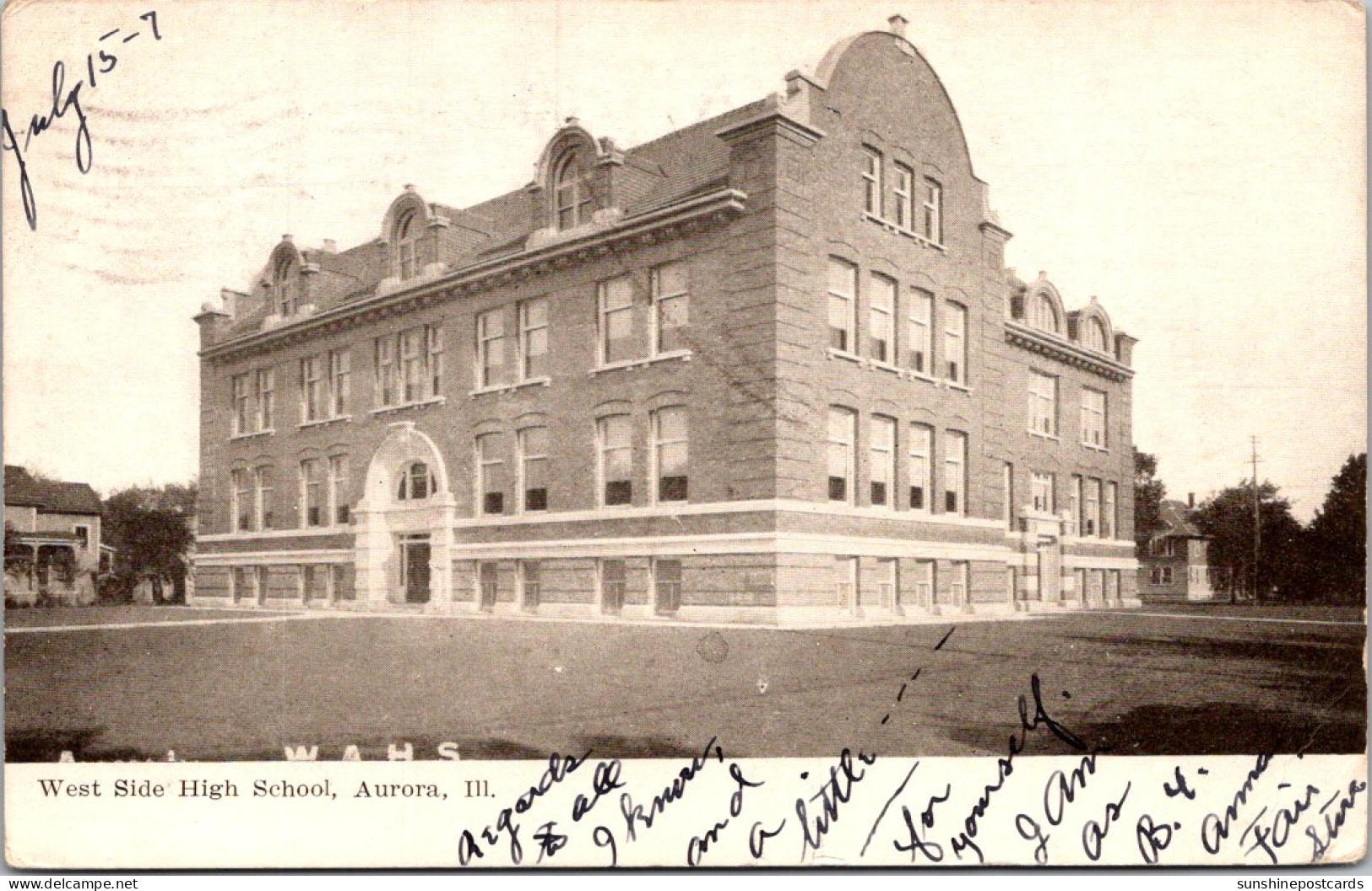 Illinois Aurora West Side High School 1907 - Aurora (Ilinois)