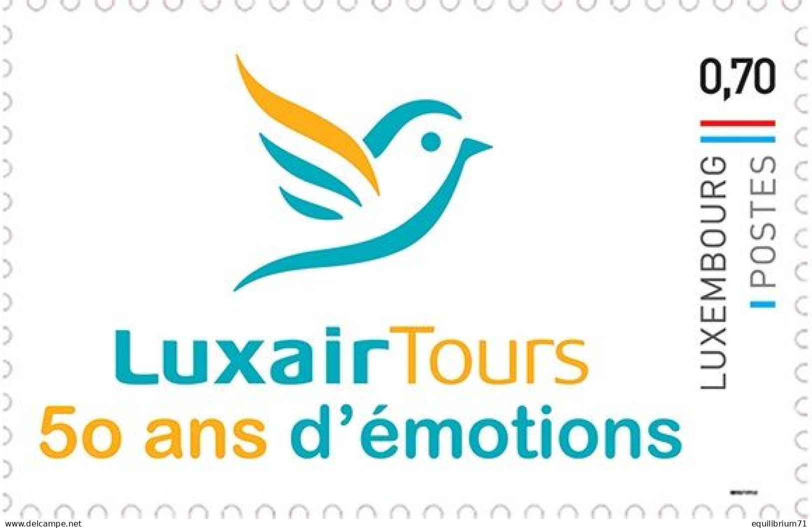 Luxembourg** - Timbre Privé / Privézegel - 50 Ans LUXAIR Tours - Salon Du Tourisme - Hostelería - Horesca