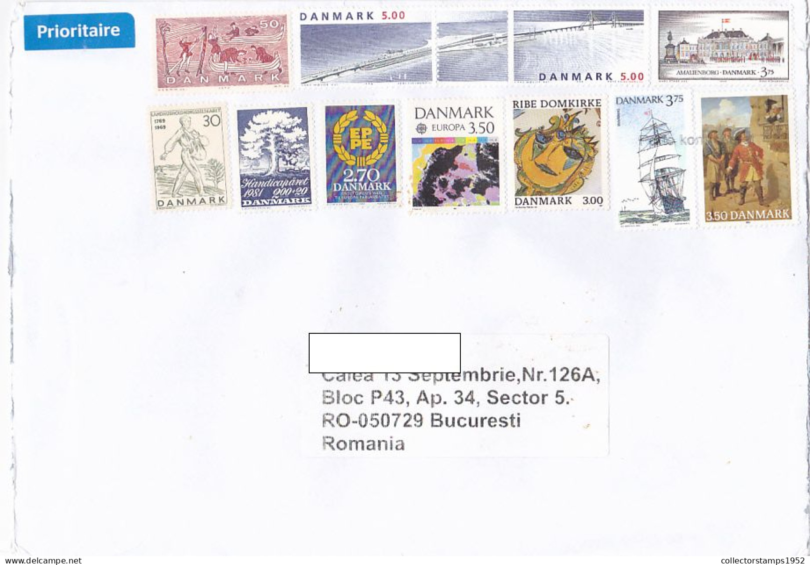 SHIPS, BRIDGE, PALACE, HANDICAPS, EUROPA CEPT, PAINTING, FINE STAMPS ON COVER, 2021, DENMARK - Lettres & Documents