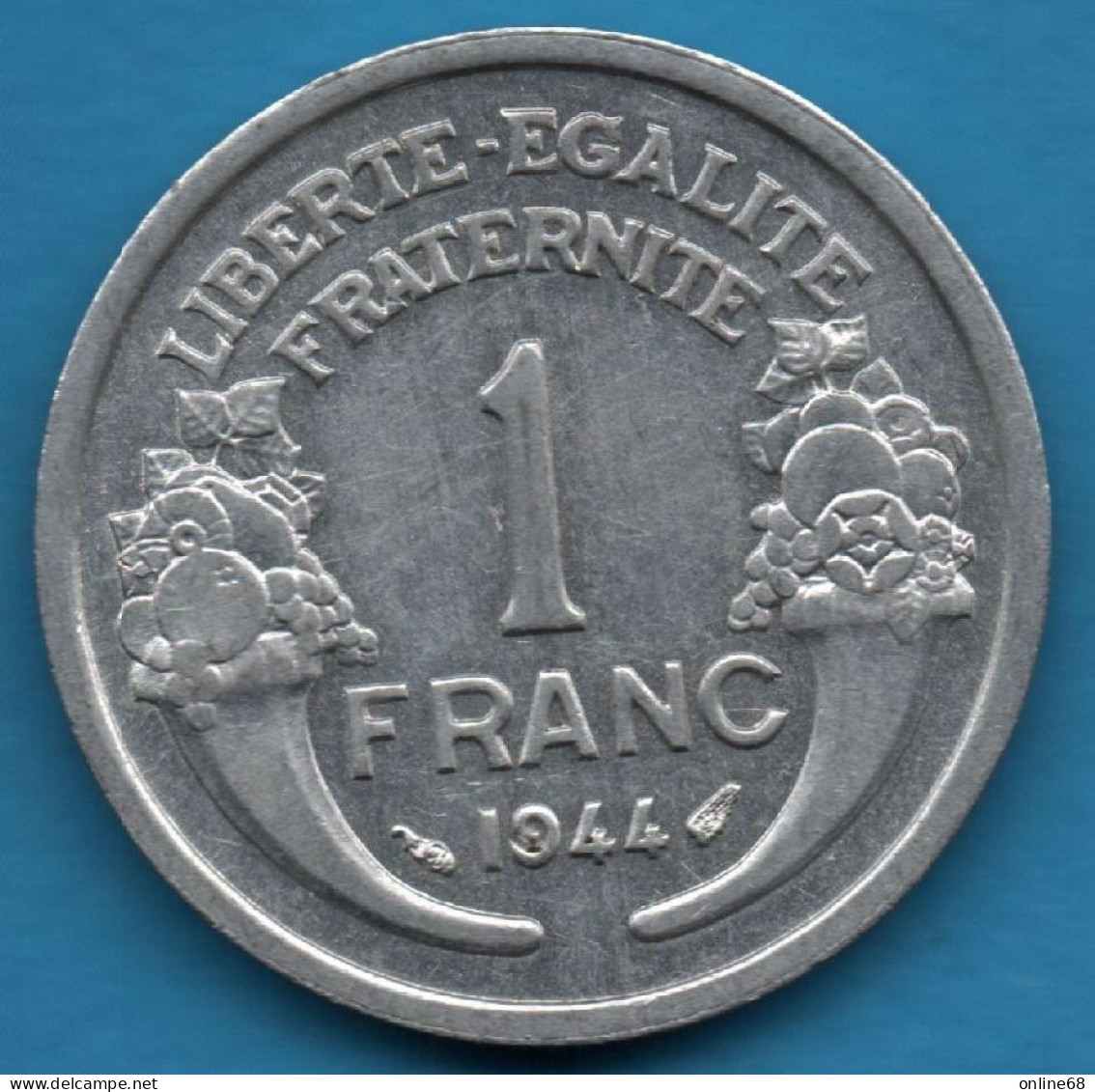 FRANCE 1 FRANC 1944 MORLON F. 221/3 - KM#885a.1 - 1 Franc