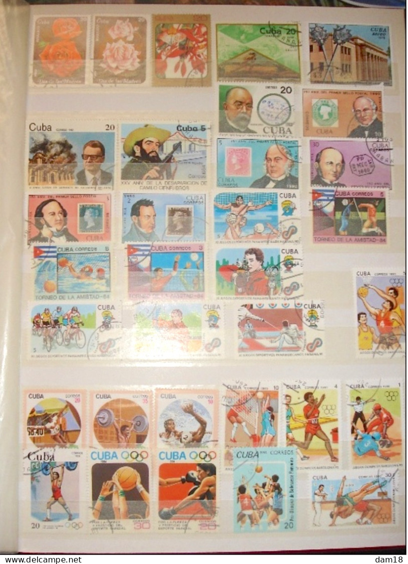 CUBA COLLECTION DE 105 TIMBRES DIFFERENTS TBE THEMES DIVERS VOIR 3 PHOTOS - Collezioni & Lotti