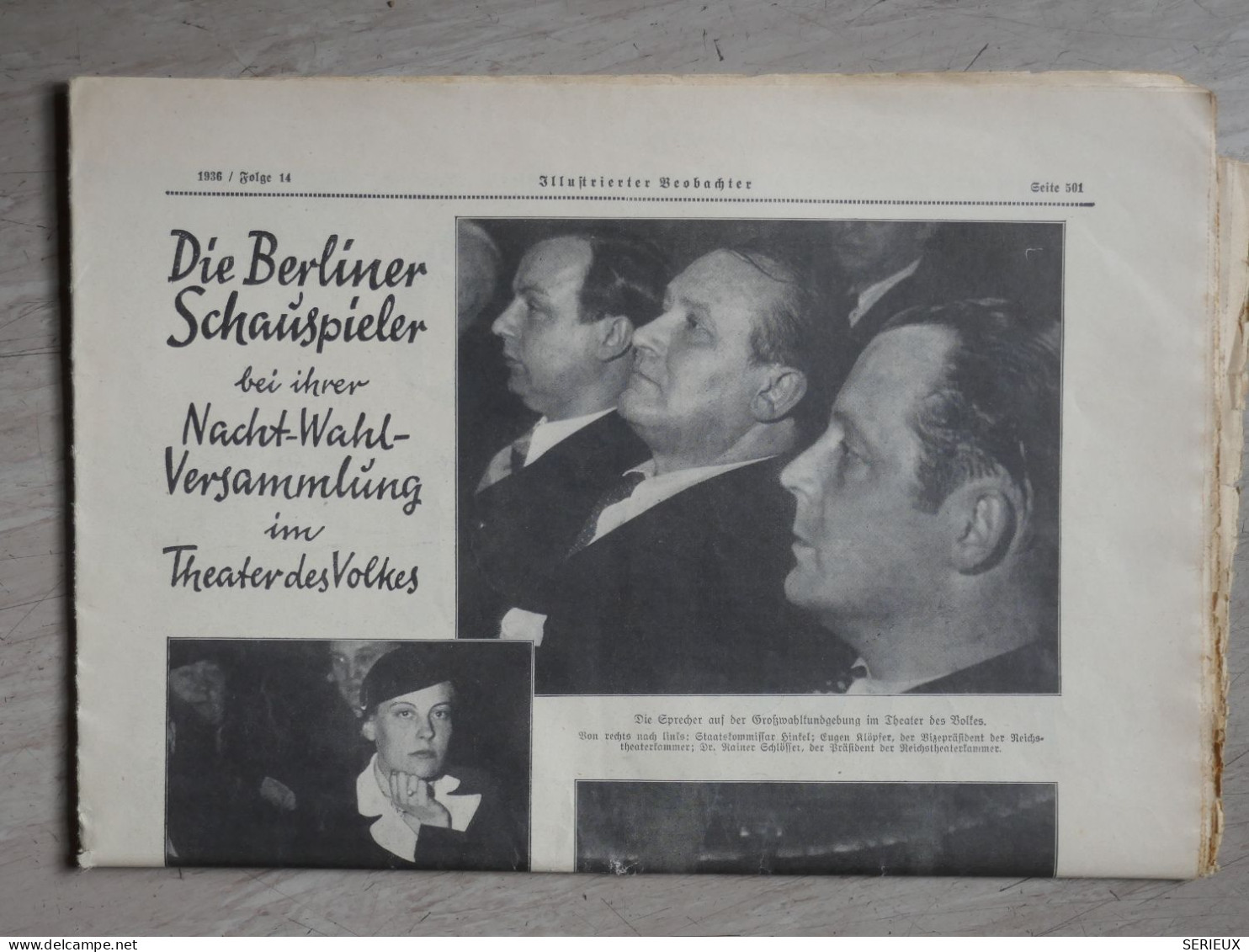 BS40 ALLEMAGNE  JOURNAL DIE BERLINER SCHAUSPIELER 1936 MONTEE DE HITLER .23 ZEITE+++ - Other & Unclassified