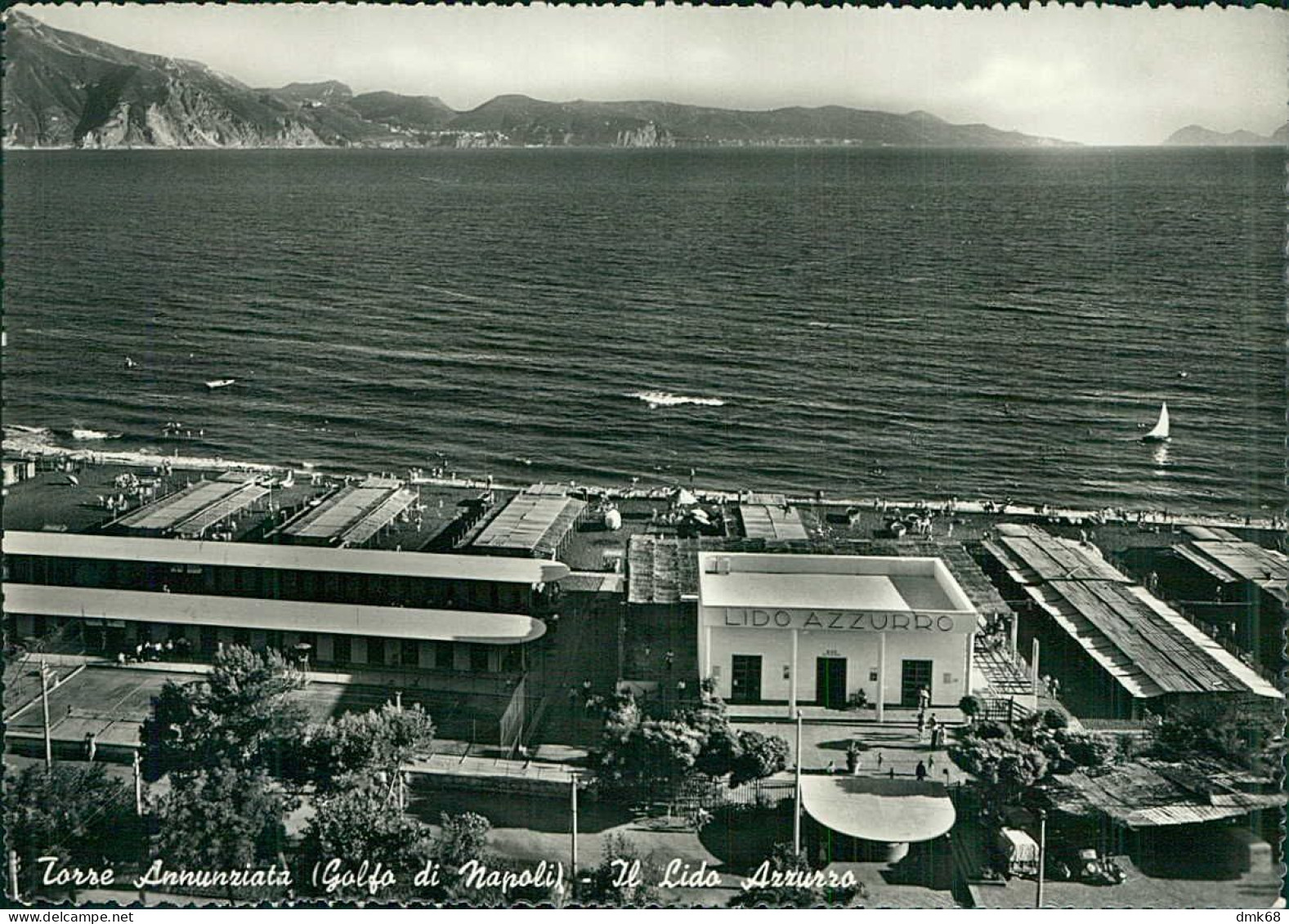 TORRE ANNUNZIATA - GOLFO DI NAPOLI - IL LIDO AZZURRO - EDIZ. CARCAVALLO - SPEDITA 1956 (15622) - Torre Annunziata