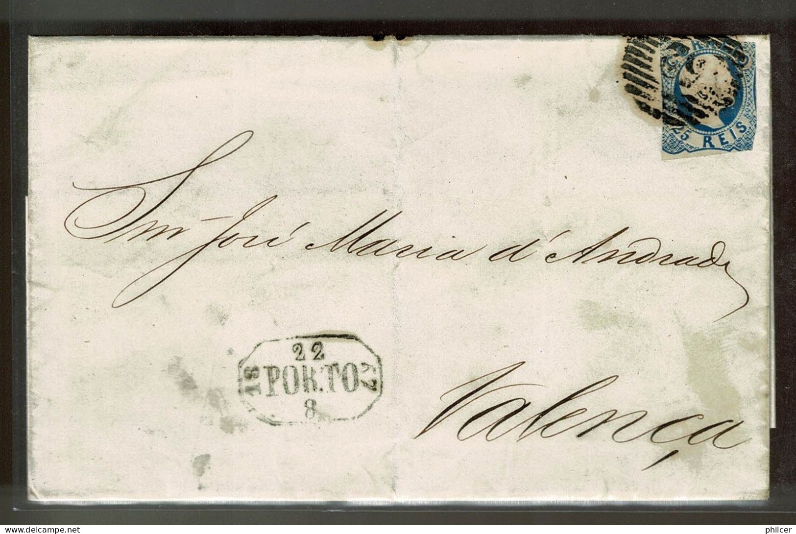 Portugal, 1857, # 12, Porto-Valença - Lettres & Documents