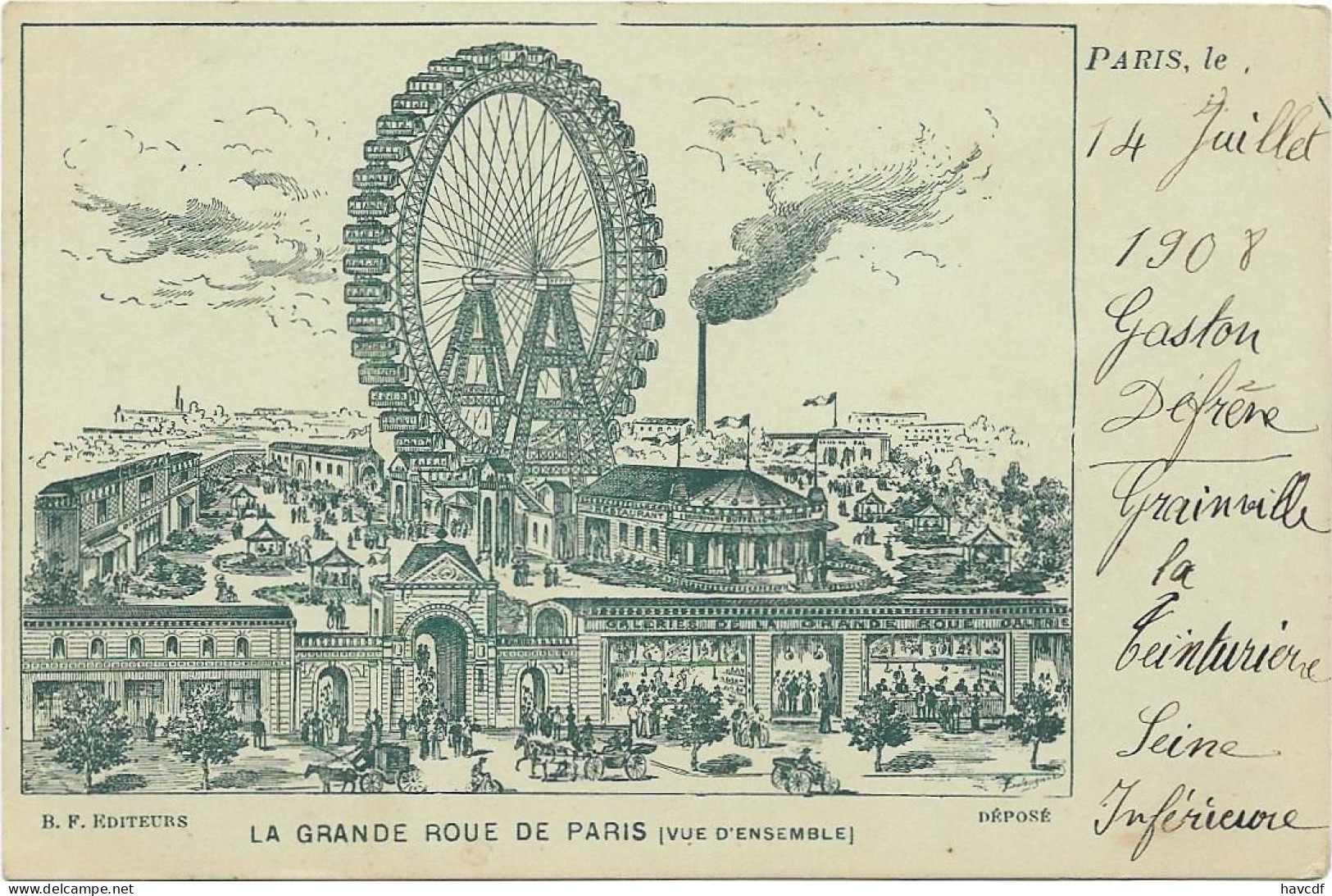 CPA - B.F. EDITEURS - LA GRANDE ROUE DE PARIS (VUE D'ENSEMBLE) - Foires