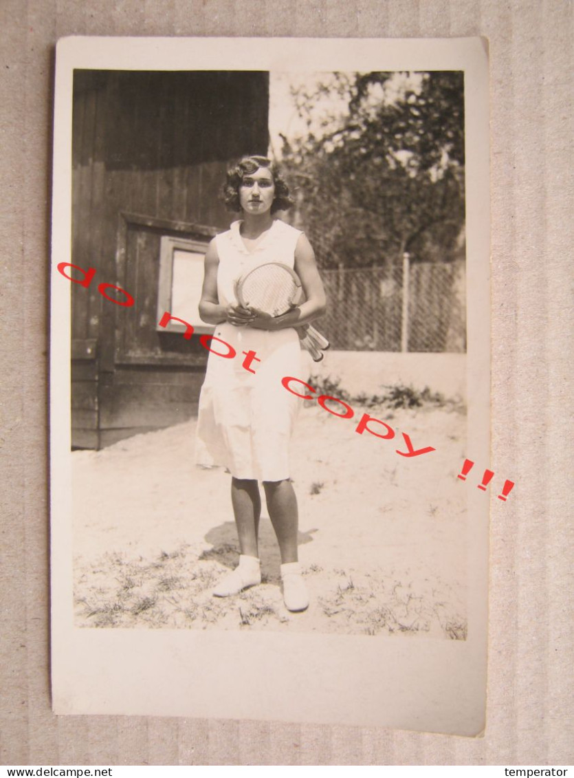 Serbia / Subotica - Famous Tennis Player Lila Šreger ( 30's ) / Real Photo - Sportler