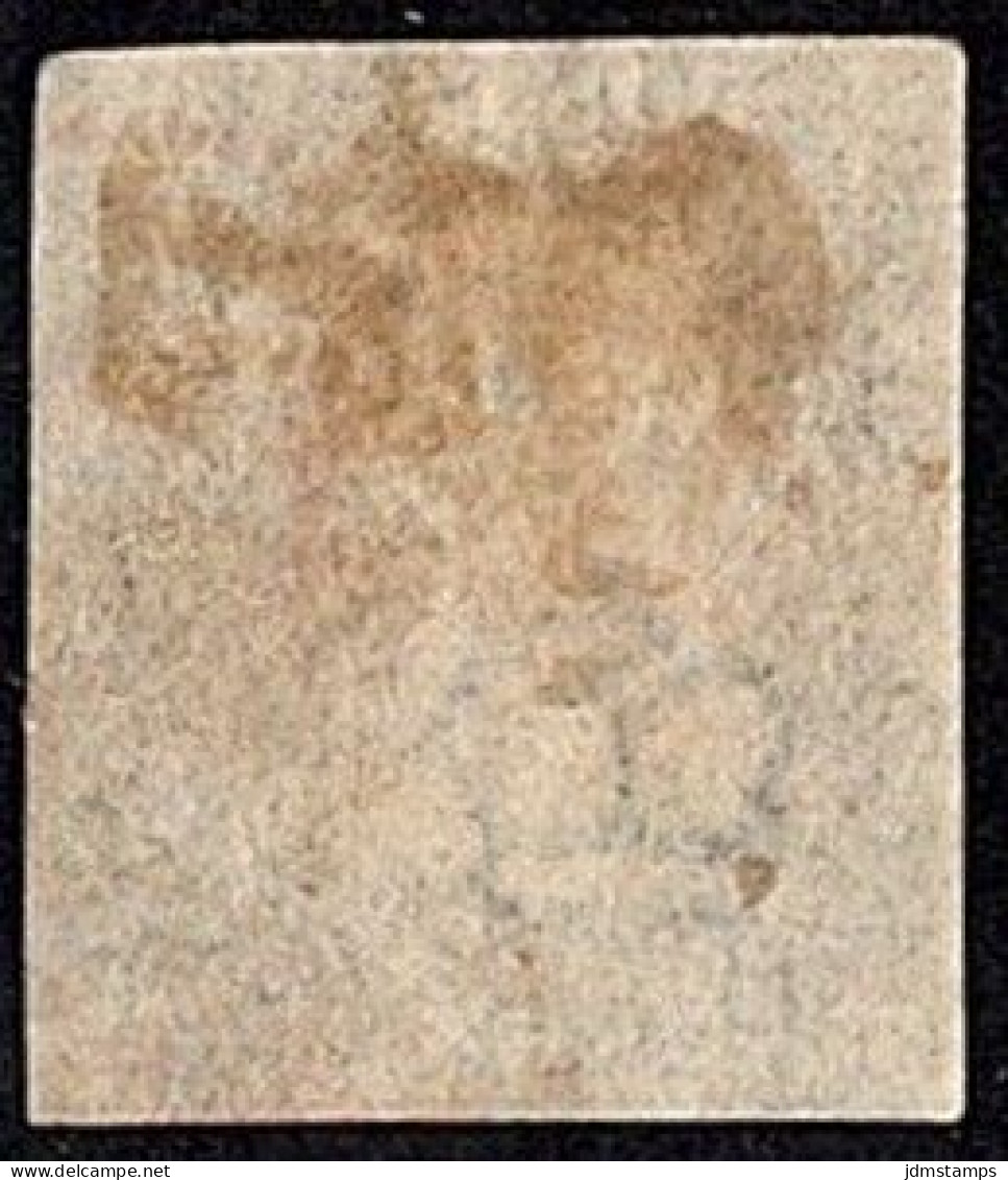 GBR SC #1 U (O,D) 1840 Q Victoria 4 Margins W/red Cancel CV $375.00 - Used Stamps