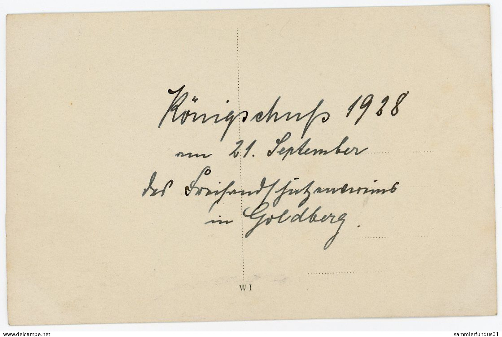 Foto AK/CP Goldberg  Freihand Schützenverein  Königschuß  Ungel/uncirc. 1928    Erhaltung/Cond. 1-   Nr. 1669 - Goldberg