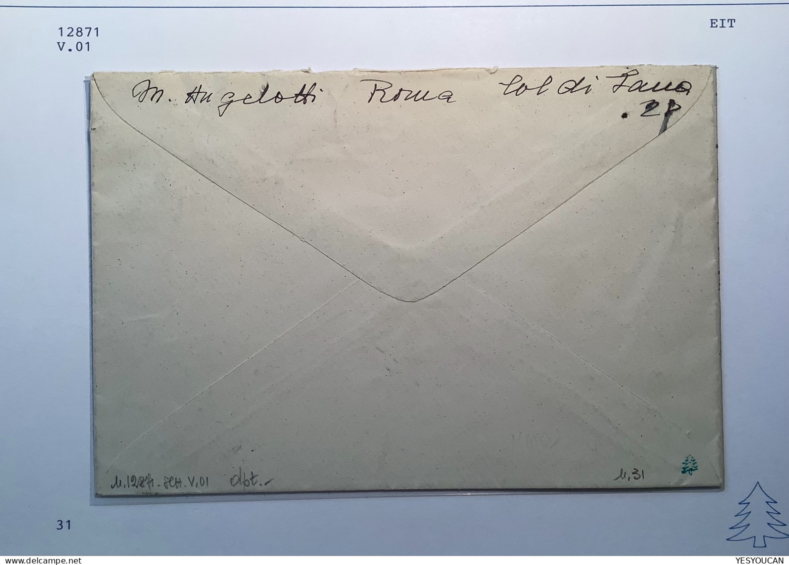 Sa.31 1933 2,75L (Sa.380€) 1939 Lettera>Pesek CZ  (Vatican Vaticano Cover Lettre Italy Italia - Lettres & Documents