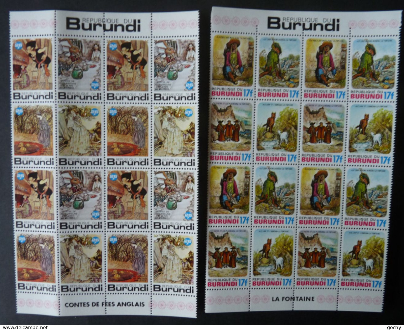 BURUNDI   1977   :  N° 761 à 780 ** Neuf MNH-CAT.: 360,00€ BLOC DE 4 - Ungebraucht