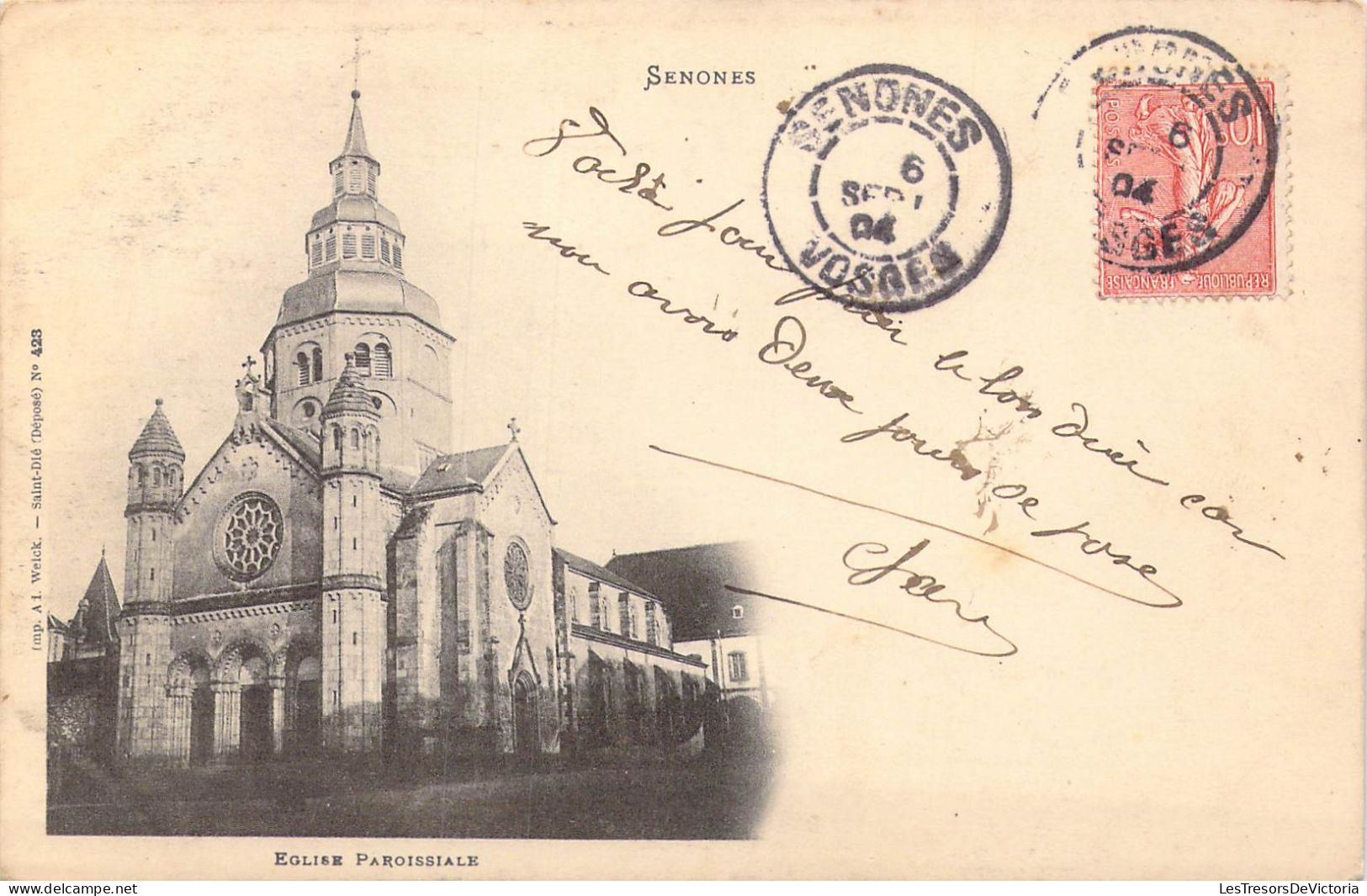 FRANCE - 88 - Senones - Eglise Paroissiale - Carte Postale Ancienne - Senones