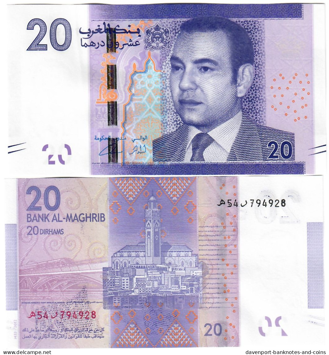 Morocco 20 Dirhams 2012 UNC - Marokko