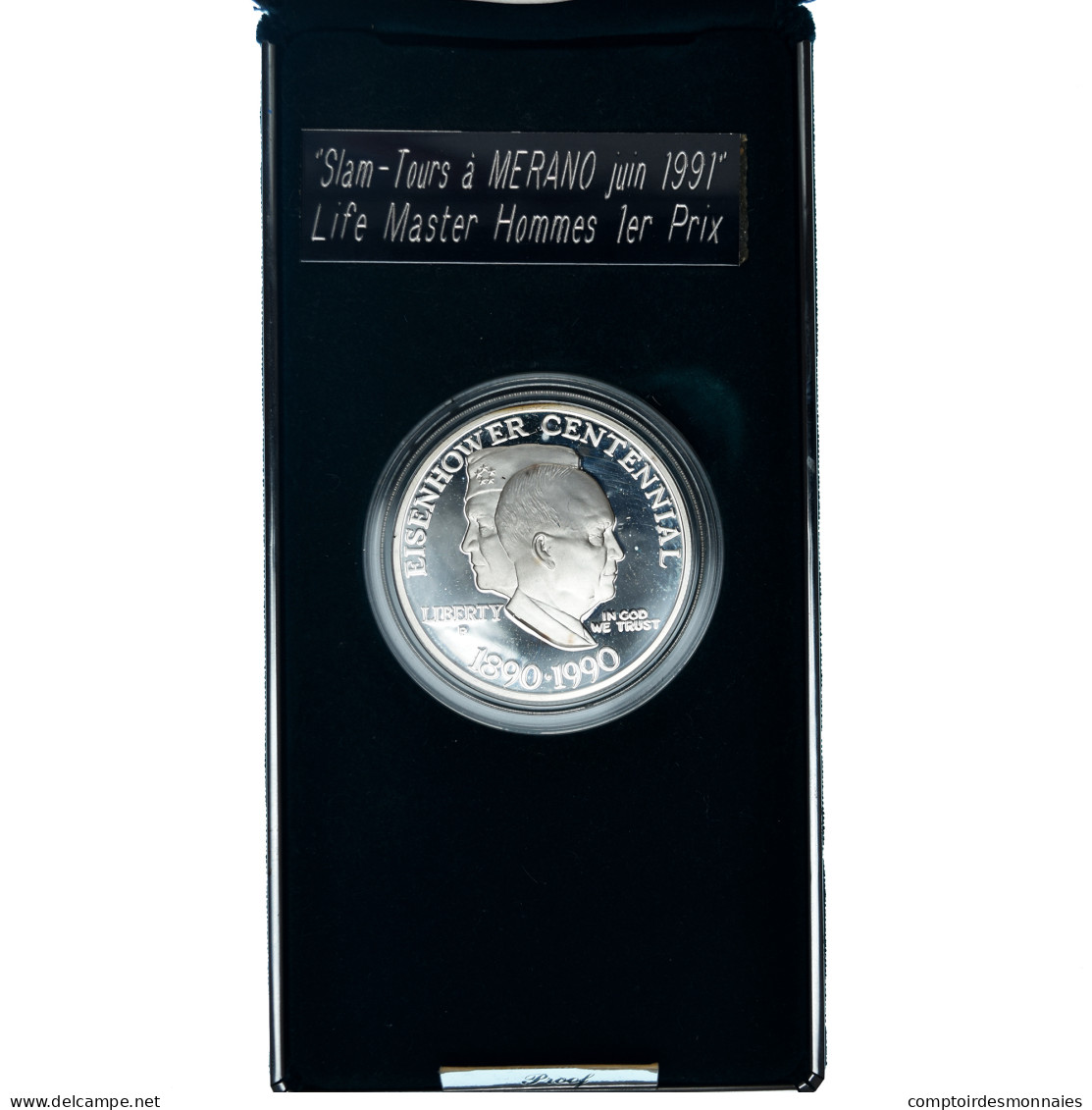 Monnaie, États-Unis, Eisenhower Centennial, Dollar, 1990, Philadelphie, Proof - Herdenking