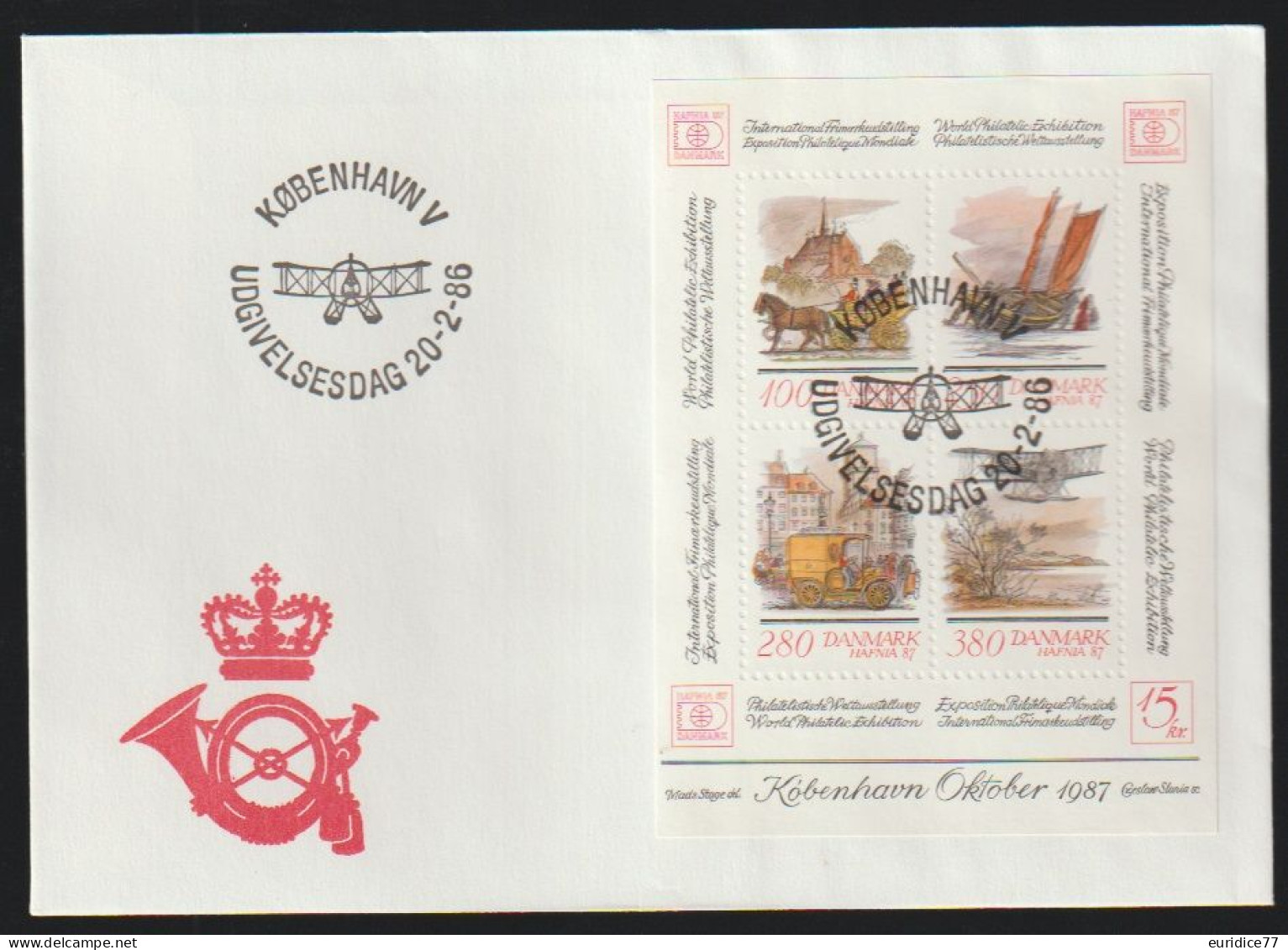 Danemark Denmark 1986 Enveloppe Kobenhavn Premier Jour FDC - Lettres & Documents