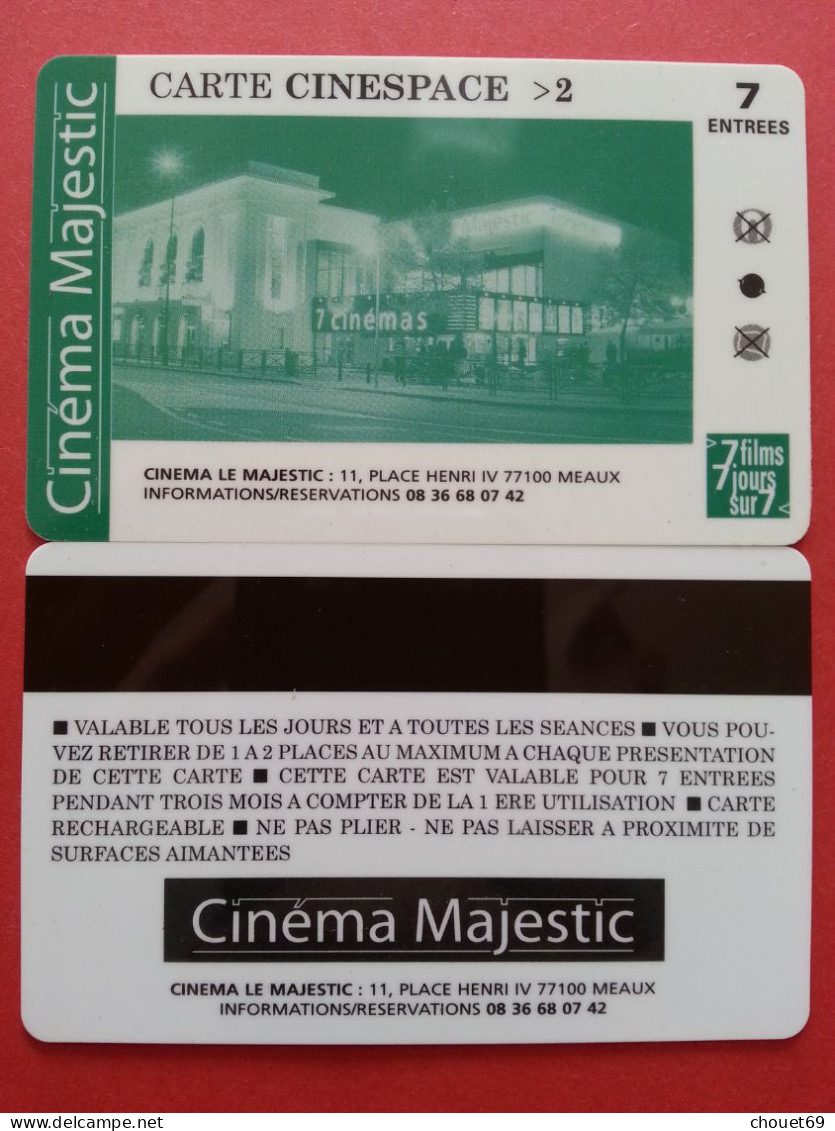 Cinécarte Carte Cinespace 7 Entrées Meaux Cinéma Majestic (BH0621 - Movie Cards