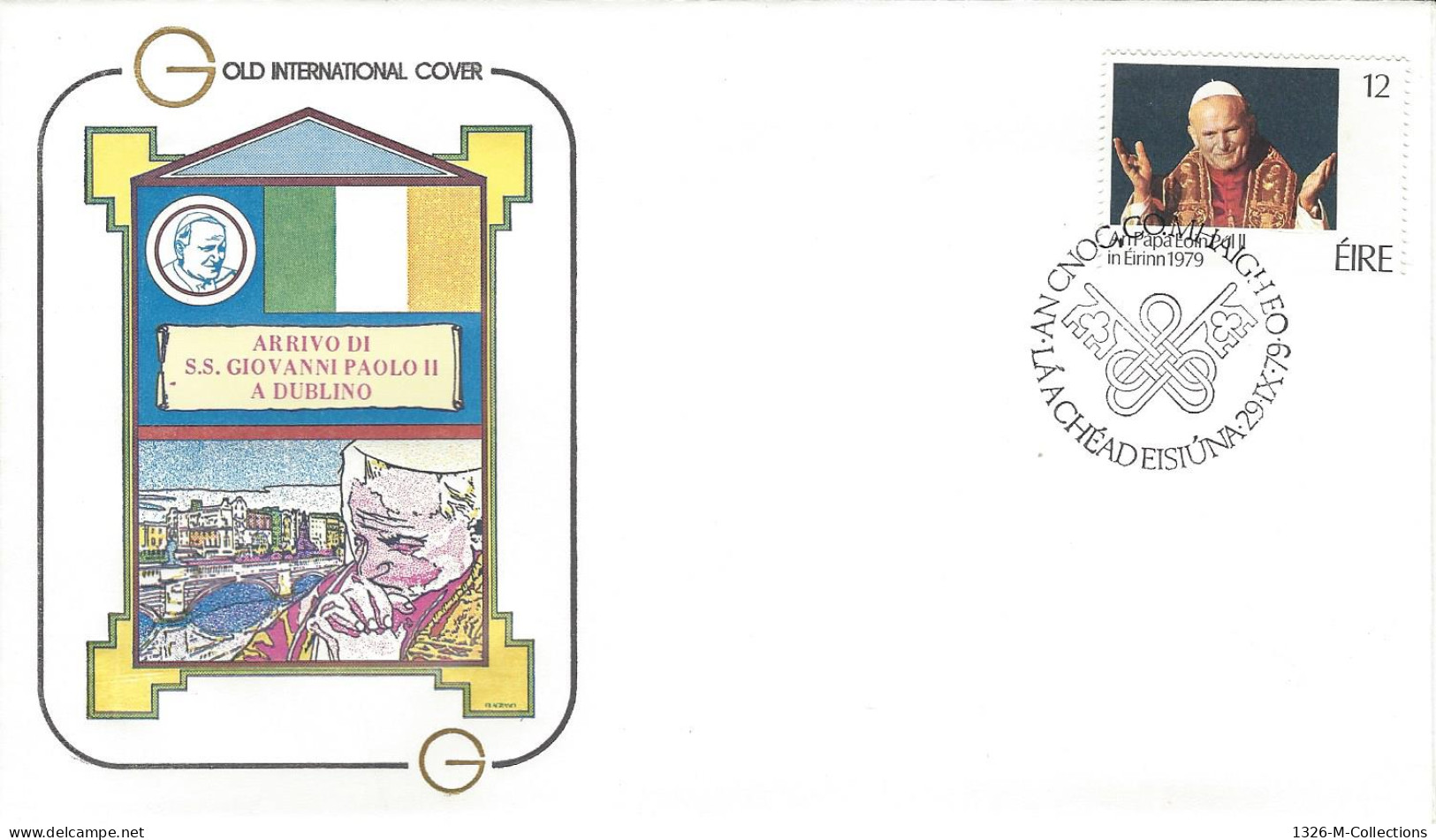 Envellope Voyage Du Pape Jean Paul II IRLANDE N° 410 Y & T - FDC