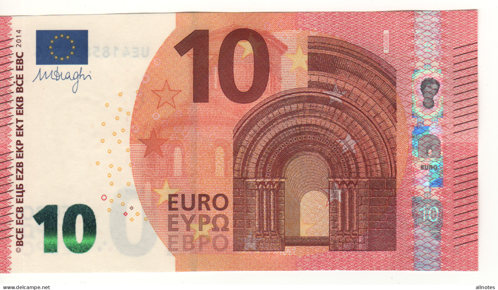 10 EURO  'France'   DRAGHI    U 008 I5     UE4185855476  /  FDS - UNC - 10 Euro