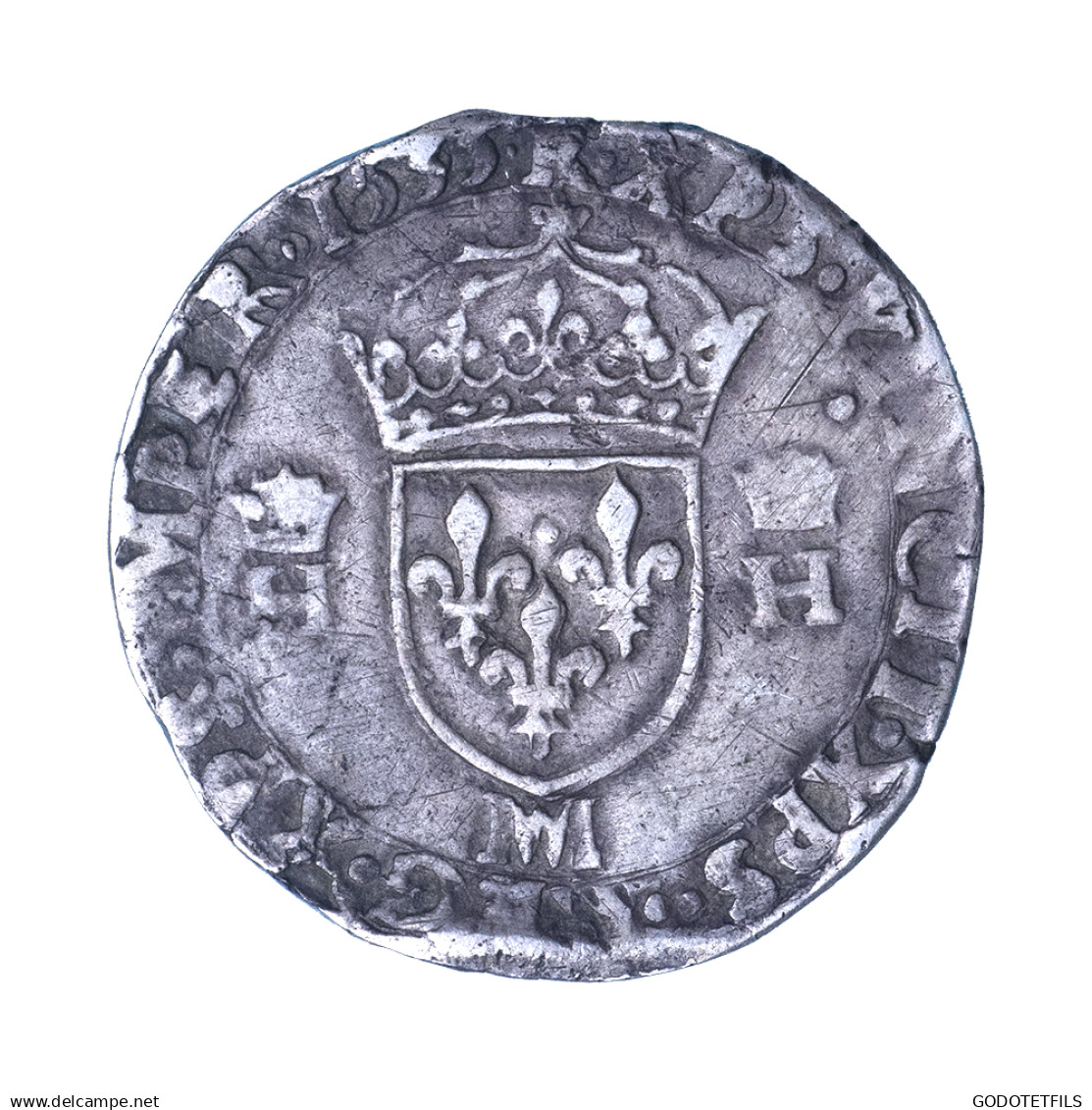 Henri II-Teston 1555 Toulouse - 1547-1559 Henry II