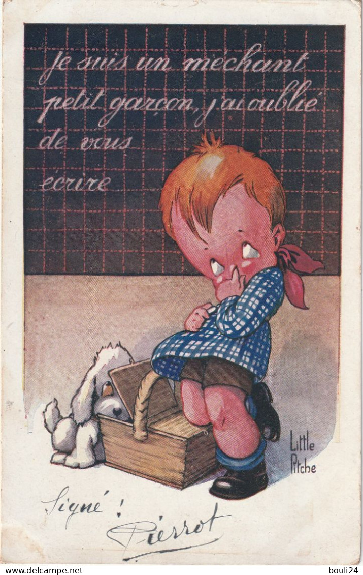 ILLUSTRATEUR LITTLE  PITCHE   JE SUIS UN MECHANT PETIT GARCON   CPA  CIRCULEE - Laskoff