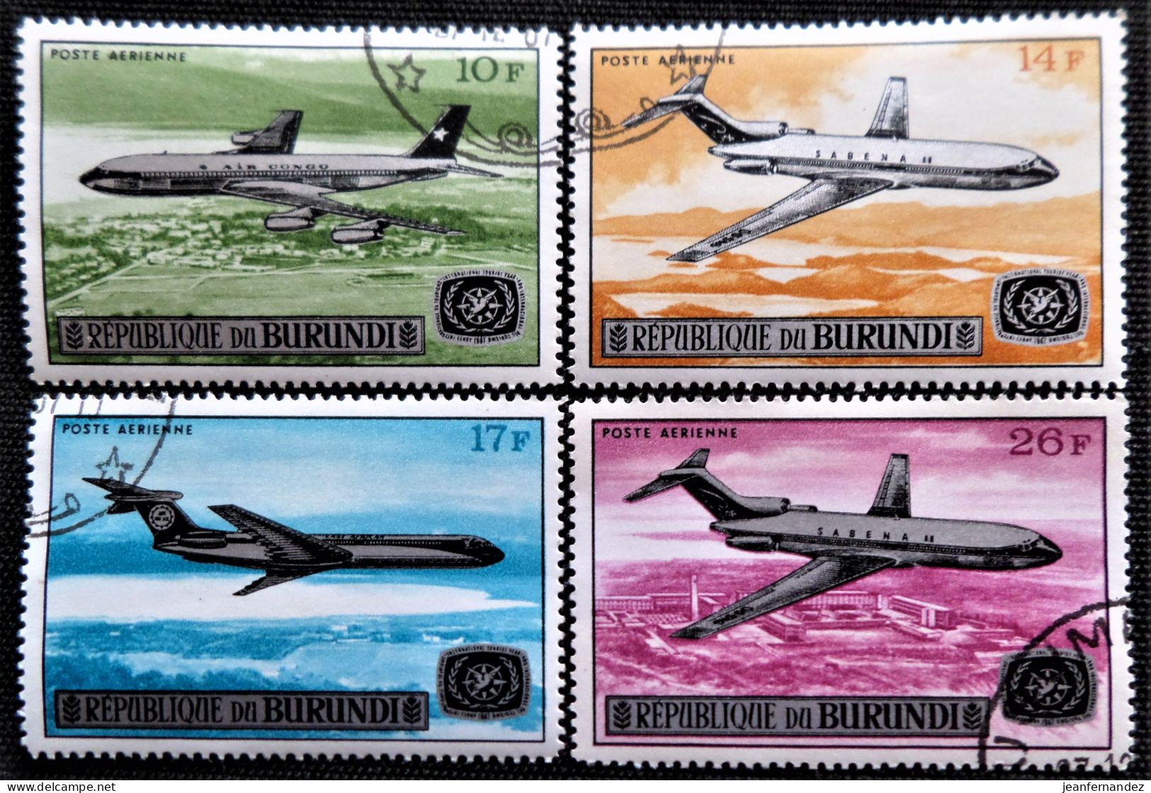 Burundi 1967 Airmail - Opening Of Bujumbura Airport   Stampworld N° 378 à 381 - Poste Aérienne