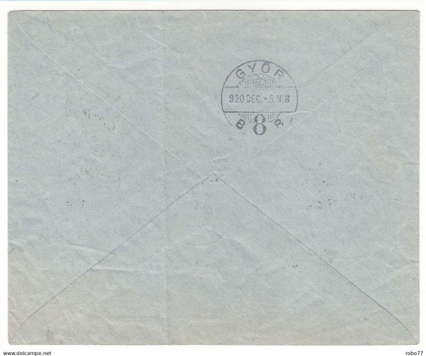 1920 Hungary Air Mail Multifranked Cover, Letter. LEGI POSTA. Budapest, Gyor. Overprint Stamps. (G13c259) - Brieven En Documenten
